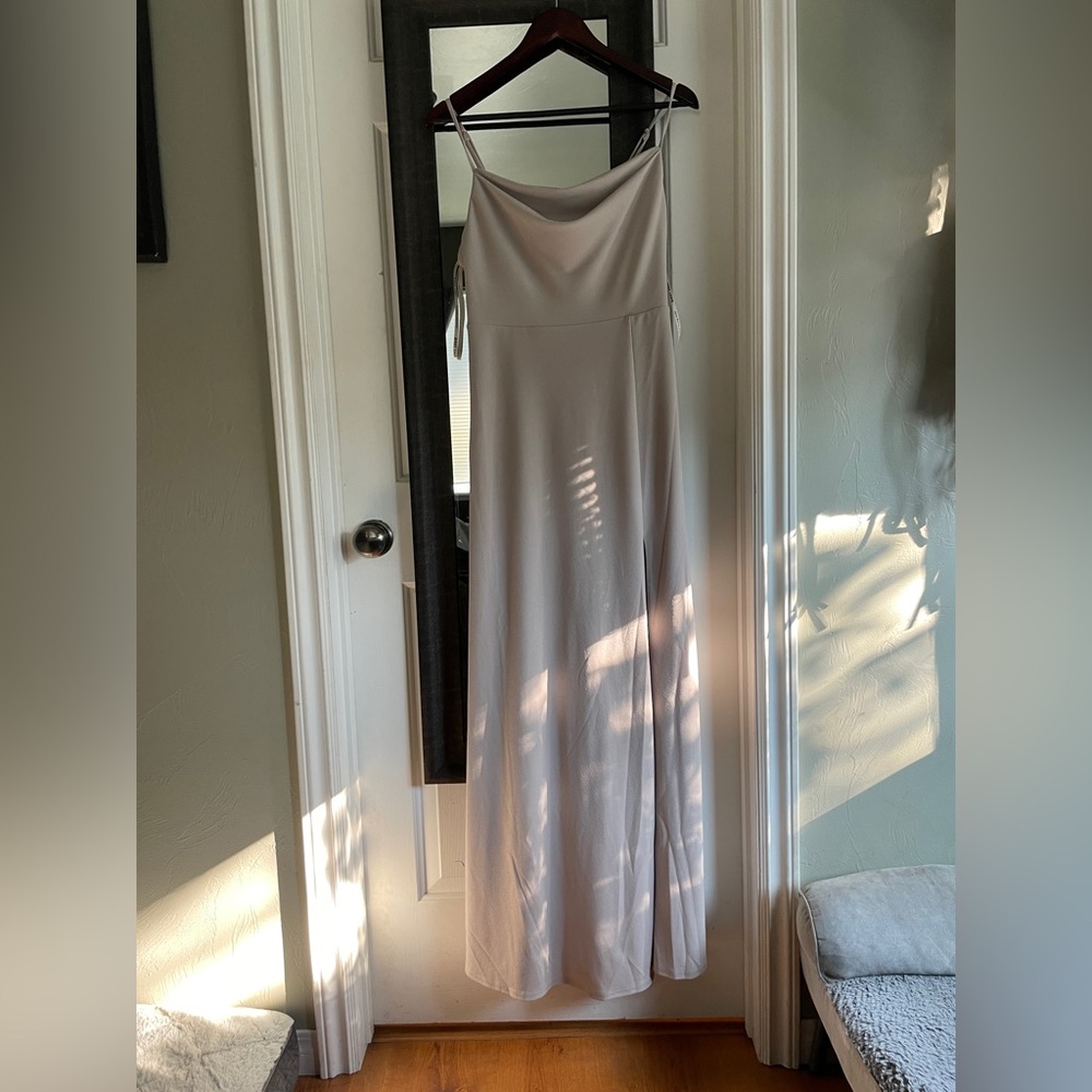 Birdy Grey Almond Bridesmaids Dress Size Medium View 4